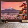 VIKAMA Japanese Cherry Blossom Tapestry Oriental Landscape Wall Hanging Decor for Bedroom Living Room Home Decor