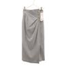 Unused FRAY I.D Long Length Tucked Drape Slit Straight Skirt Gray Women Used