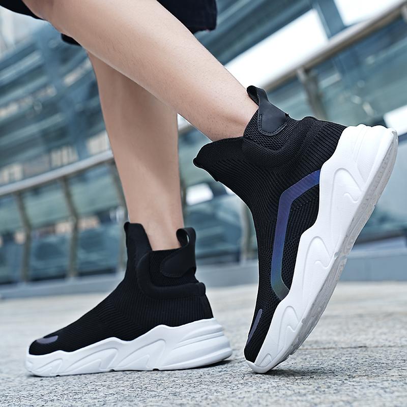 Socks Running Shoes Couples Sneakers Sports Shoes Woman/Man Breathable Casual Elasticity Platform Vulcanize Ankle Boots