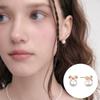 [Rosemont] Silver Ribbon Pearl Earrings Ra24C39K