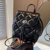 Mode Xiaoxiangfeng Rucksack mit Rautenmuster Damen Einfacher und vielseitiger kleiner Rucksack Damentasche