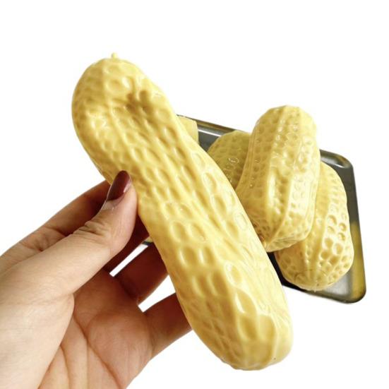 Pinch Toy with Peanut Shape Stress Relief Toy Soft Squeeze Sensory Fidget Toy Non-Sticky Desktop Ornament for Kids Adults