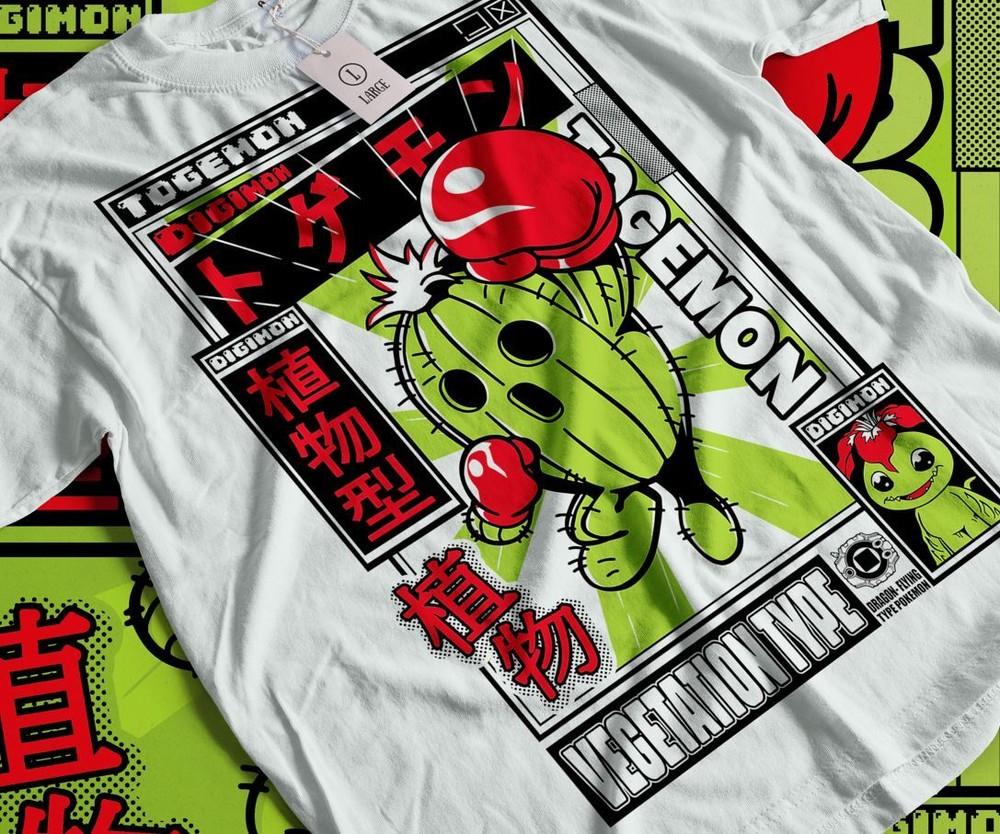 Palmon Digimon Adventure T-shirt Guilmon Digimon Adventure Anime Shirt All Size