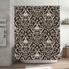 Vintage Damask Shower Curtain Black Cream Luxury Bath Decor for Home Bathroom 72 x 84 Inches (183 x 213 cm) Washable Waterproof