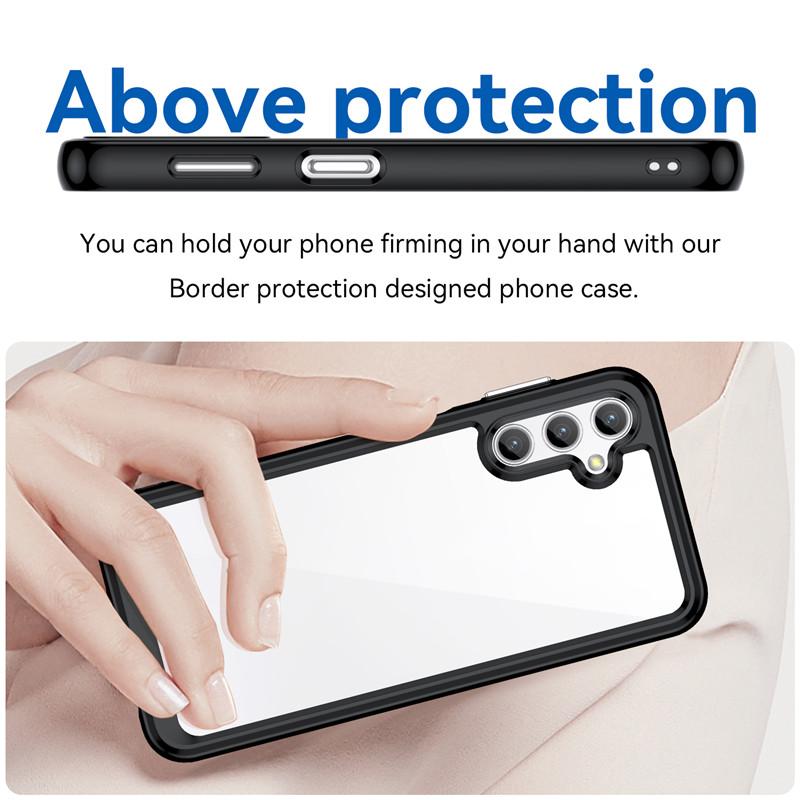 For Samsung Galaxy A14 4G Case Samsung A23 A33 A53 A54 A14 Cover Colorful Soft Edge Silicone Transparent Bumper For Galaxy A14