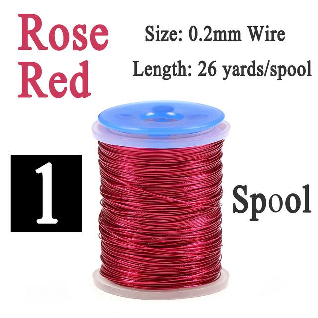 Bimoo 0.2mm 12 Colors Fly Tying Copper Wire Body Weighted Lure Material Great for Nymphs Copper John Streamers Dubbing Buzzers