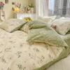 Pure Cotton 60-count Four-piece Set, Pure Cotton Thickened Bed, Three-piece Set, Long-staple Cotton, Small Fresh Quilt Cover, Fitted Sheet