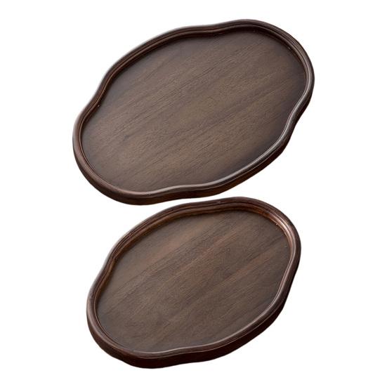 Bamboo Serving Tray Fruit Platter Tea Cup Storage Tray Multi-Purpose Snack
