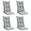 Hochlehner Cushions 4 pcs Light Grey Melange 120 x 50 x 7 cm Fabric