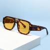 Fashion Women Double Bridges Square Sunglasses Candy Color Retro Wide Legs Men Sun Glasses Shades UV400