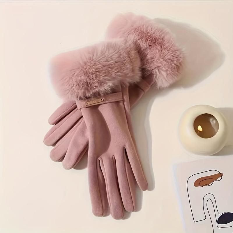 Women's Touchscreen Winter Gloves with Soft Fleece Lining - Warm, Windproof for Outdoor Activities, Hand Wash Only, Hand Wash, Warm, Soft Fleece