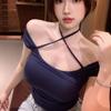 Women's Short-sleeved T-shirt Summer New Slim Fit Spicy Sexy Off Shoulder Cropped Top