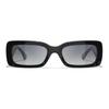 Chanel Lunettes de soleil rectangulaires 24K avec branches lettrées Lunettes de soleil unisexes Noir CH5534A-C622S8