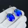 Amazing London Blue Topaz Gemstone Earrings, 925 Sterling Silver Earring, Handmade Boho Silver Jewelry Dangle Earrings, Easter Gift For Wife