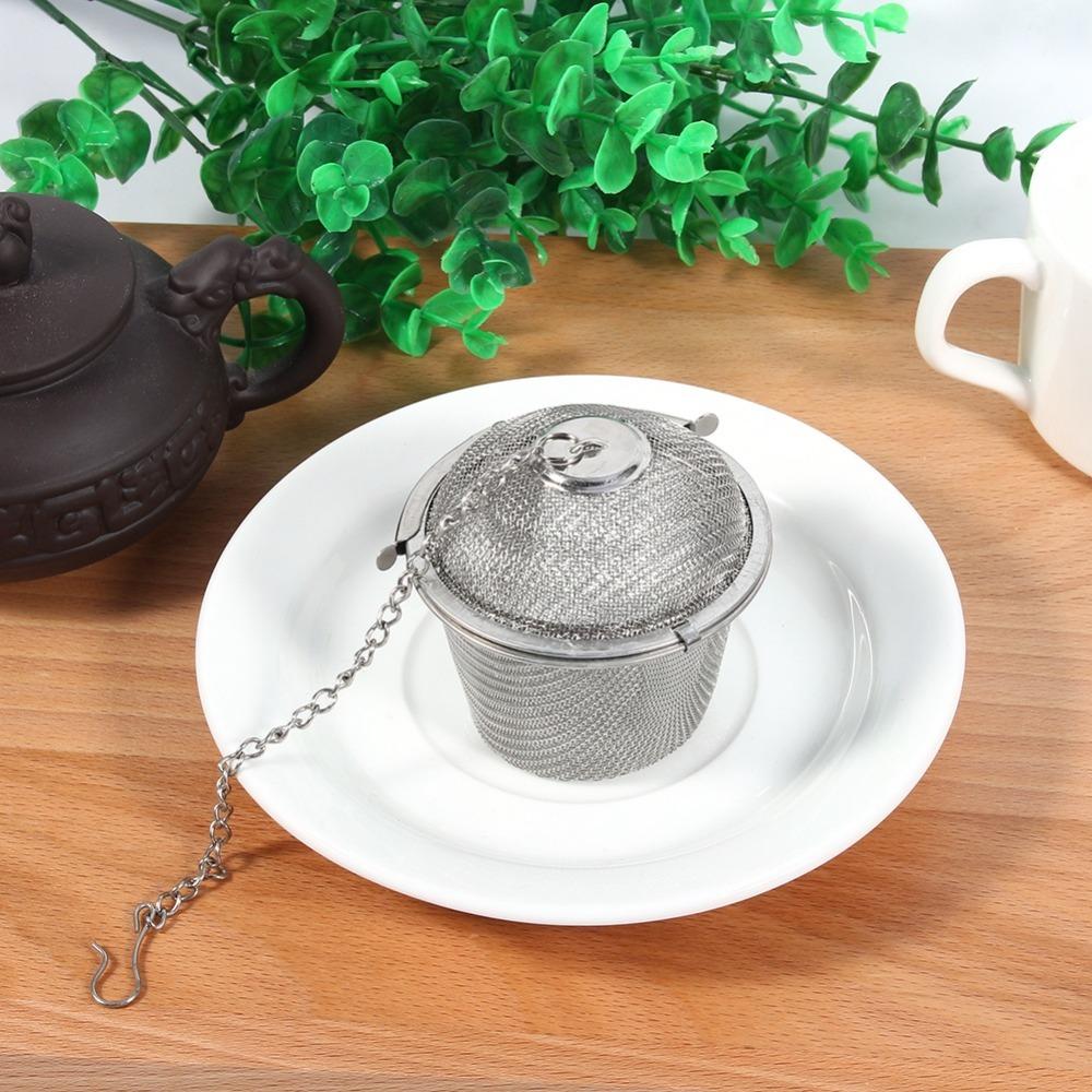 2Pcs 6.5cm Mesh Tea Strainer Stainless Steel Loose Tea Diffuser Spice Infuser Filter  For Loose Tea