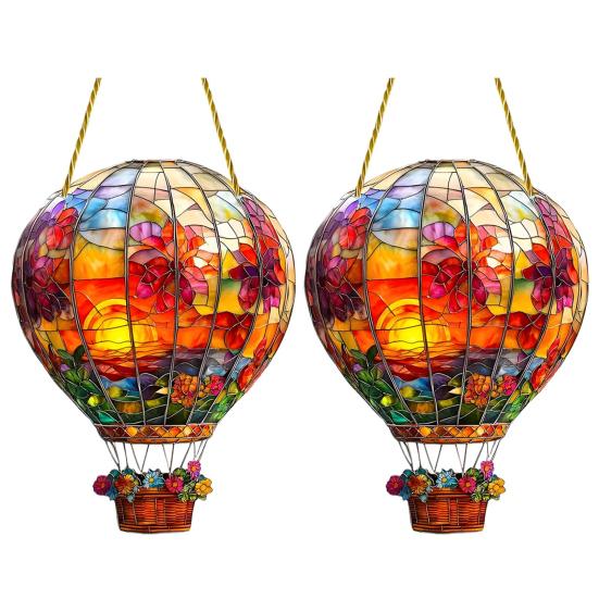 1/2 Stück Heißluftballon Sonnenfänger Robustes Acryl Sonnenlicht Reflexionsfänger Raumdeko Kinderzimmer Accessoire