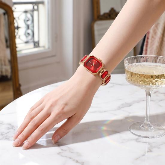 Bracciale da Donna Orologio al Quarzo Orologio Quadrato Scintillante con Strass Bracciale in Finto Diamante Orologio da Polso per Donna Orologio Gioiello Elegante