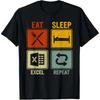 Fogli Divertenti Foglio di Calcolo Excel File Dati Magliette Uomo Donna Cotone Umorismo Streetwear T-Shirt Manica Corta Unisex Abbigliamento Largo