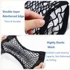 Car Back Rear Trunk Organizer Net Mesh Seat Elastic String Magic Sticker Universal Storage Bag Pocket Auto Put Paper Stowing