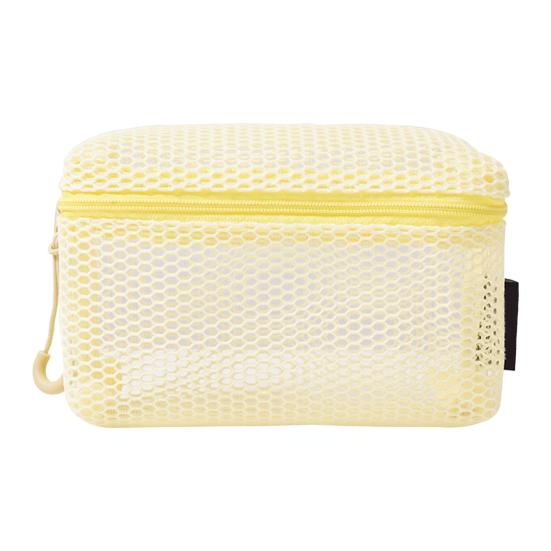 Cosmetic Bag Zipper Design Adjustable Size Large Capacity Mesh See-Through Washable Breathable Travel Makeup Organizer Storage Pouch