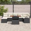 Garden Sofa Set with Storage 8 Pcs Black Poly Rattan