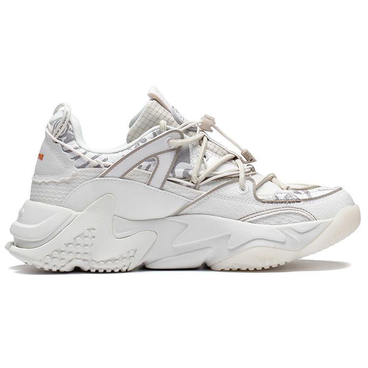 Li Ning CF Su Stoff Synthetikleder Tausend Linien Verfolgung Traumthema Lässig Rutschfest Abriebfest Low-Top Sportschuhe Damen Sneaker AGLR172-5