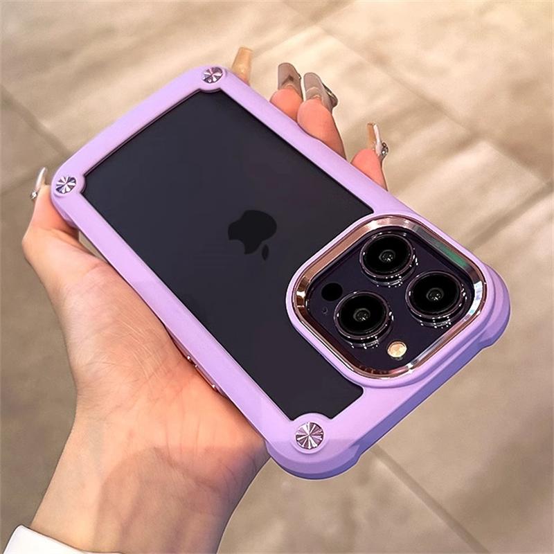 Luxury Clear Shockproof Phone Case For iPhone 11 12 13 14 15 Pro Max Plus Transparent Bumper Cases Cover