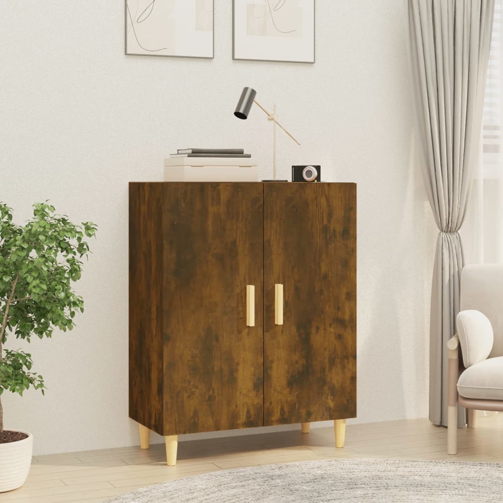 Sideboard Smoked Oak 70x34x90 cm Wood Based Material