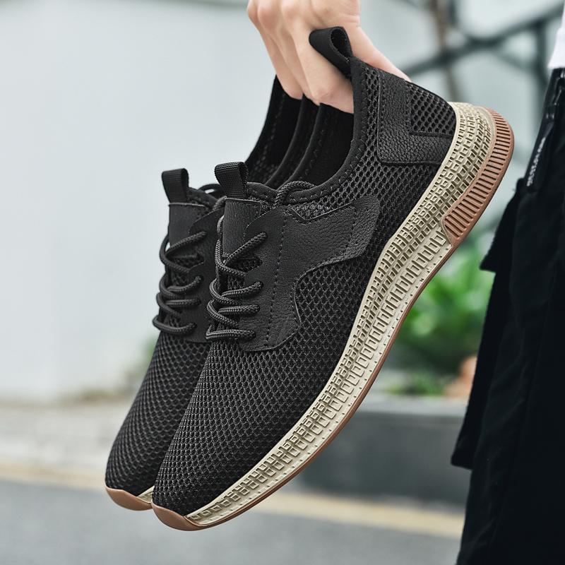 Simple Soft Mens Casual Shoes Light Breathable Male Sneakers  Fashion New Man Footwear Classic Lace-up Walking Shoes Hollow Out