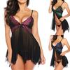 Women Lingerie Floral Lace Lingerie Babydoll V Neck Sleepwear Strap Chemise