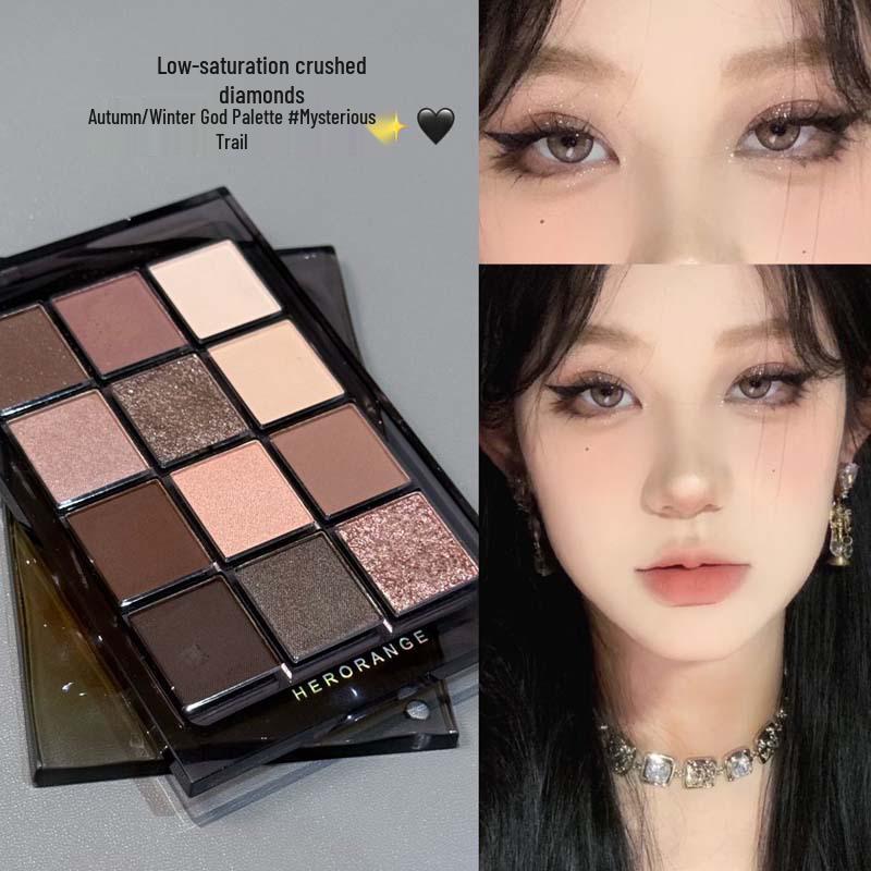 Daily Commute: 12-Color Matte & Shimmer Eyeshadow Palette In Nude & Smoky Tones