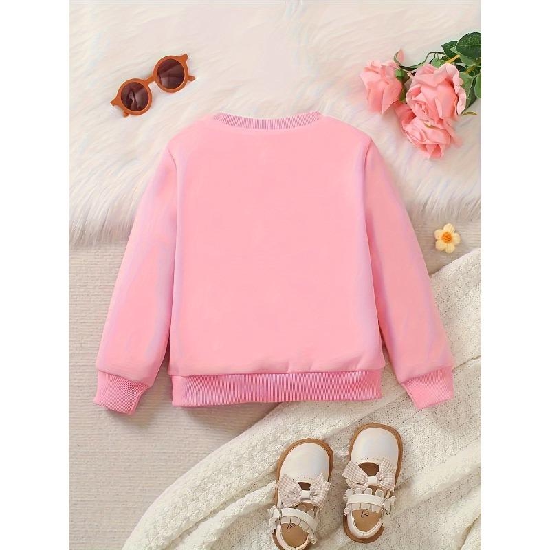 Kids Crewneck Pullover Sweatshirt, Cartoon Donut Graphic Print