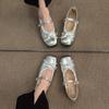 French Shoes Mary Jane Single Shoes Women's Shoes Spring New Evening Shoes Gentle Bow Ballet Shoes
