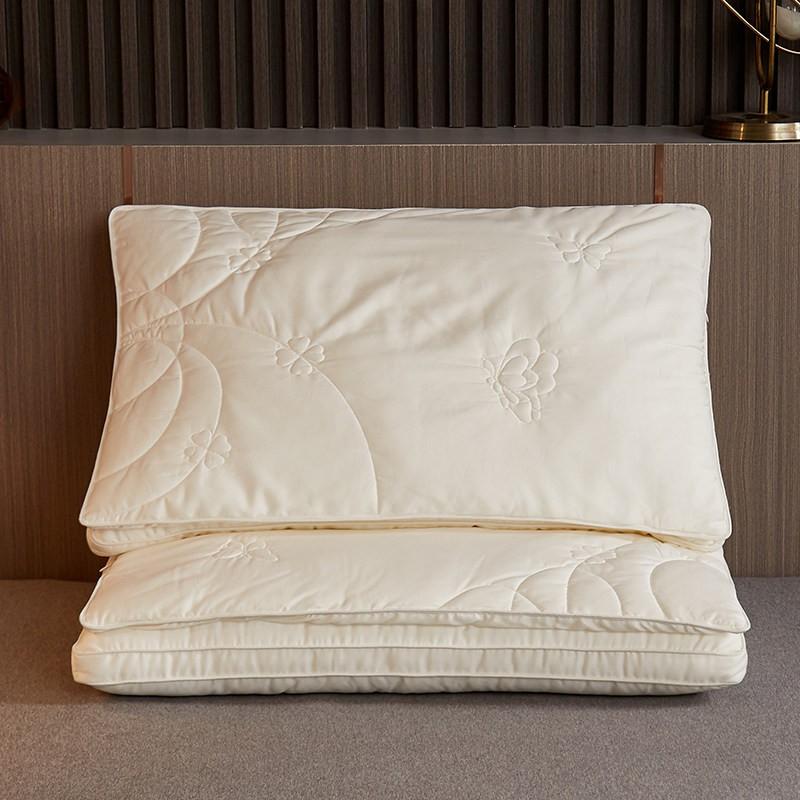 Soft Support Silk-Infused Neck Pillow Side Sleepers Single Bedding Lightweight Comfort Cushion