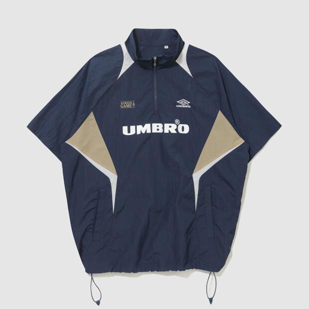 Umbro Hbl Bloke Short Sleeve Stand Neck Anorak Navy (Uq223Cwt52) (A Type)