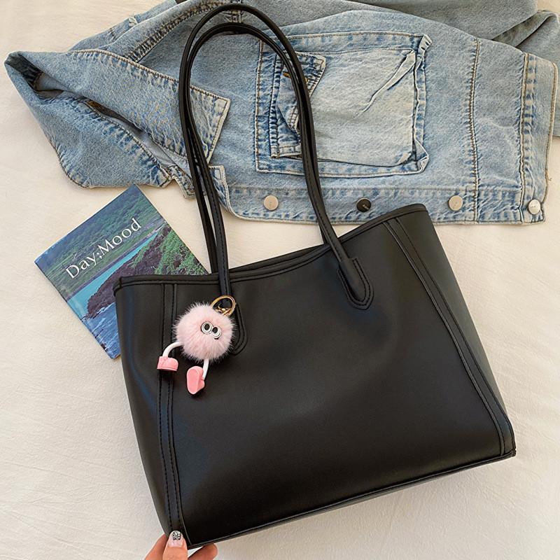 Chic Retro Pu Tote Bag For Fall 2023 Fashionable And Simple Shoulder Bag For Everyday Use