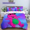 Barney & Friends Set Copripiumino con Fantasia Decorazione per la Casa Regalo (1 * copripiumino + 2 * federe senza imbottitura)