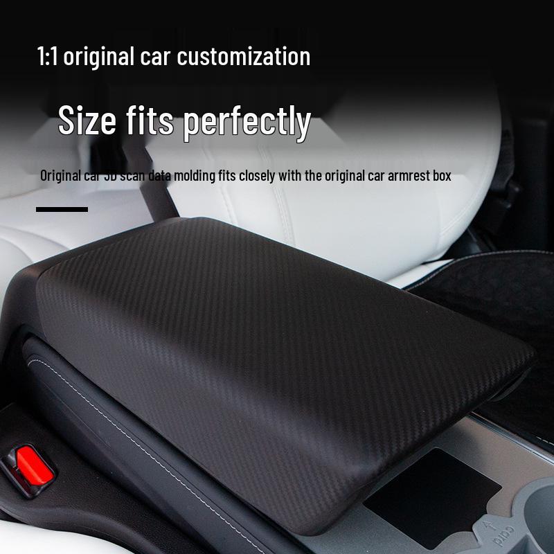 Housse de protection pour boîte d'accoudoir Tesla Model Y & 3 - Matériau TPE