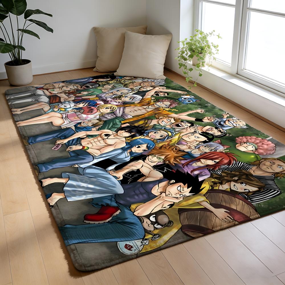 Anime F-FAIRY TAIL Floor Mat Soft Flannel Floor Mat Non-Slip Absorbent Rug For Home Bedroom Bathroom