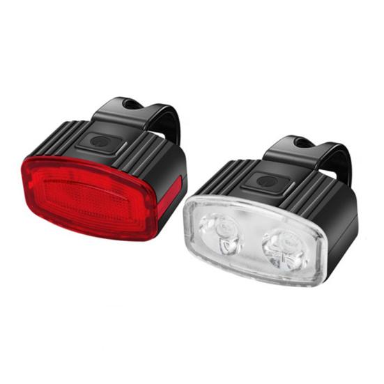 1/2Pcs Bicycle Headlight Tail Light Waterproof USB Rechargeable Universal MTB Road Mountain Bike Cycling Front Light Night Riding Warning Rear Lamp