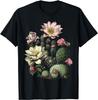 Kaktusz Szukkulens Növény Retro Kaktuszok Botanika Botanikai Grafika Ajándék Unisex Póló