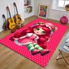1pc Strawberry Princess6 Design Printed Area Rug Carpet for Bedroom Living Room Home Decor Rugs Mat Non Slip Mat Rug for Bedside