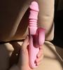 Double Tongue Vibrating Dildo for Women, Heating Telescopic Rotating Vibrators, Anal Clitoris Vaginal Stimulator Sex Toys