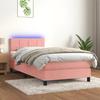 Maison Exclusive - Sommier à lattes de lit avec matelas et LED Rose 90x200 cm