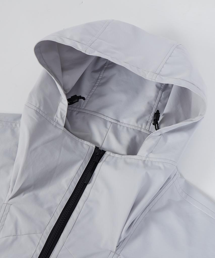 Kalapatthar 3Layer Hidden Pocket Hooded Jacket - Light Gray