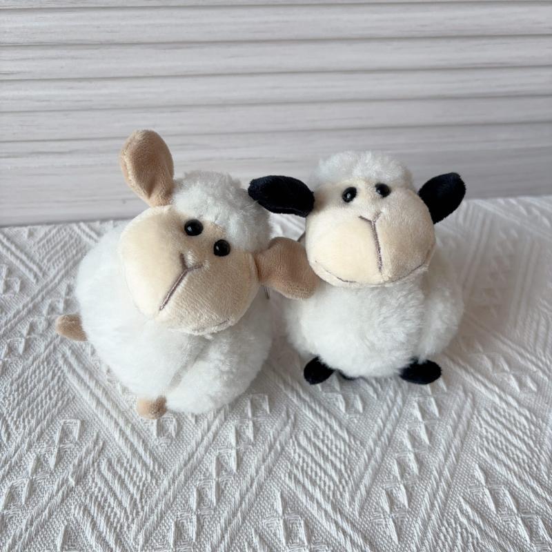 Weiche Süße Schaf Plüschtiere Weiche Gefüllte Stehende Schaf Puppe Anhänger Süße Zarte Schlüsselanhänger Anhänger Taschen Dekor Kinder Geschenk