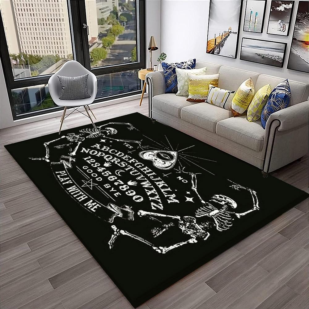 Tappeto Moquette Orrore Stregoneria Ouija Tarocchi Gotico per Casa Soggiorno Camera da Letto Divano Zerbino Arredamento, Tappeto Area Bambini Antiscivolo Tappetino da Pavimento