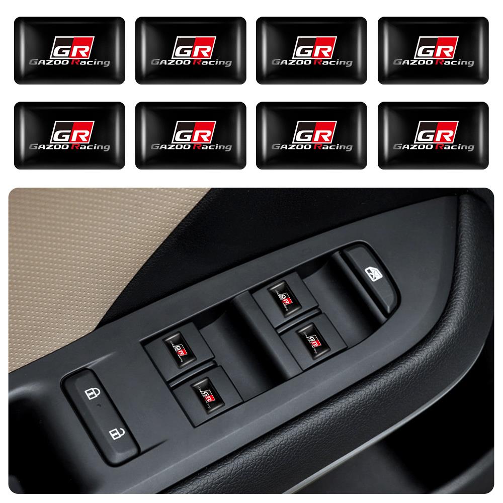 10/20/50PCS 3D Epoxy GR GRZOO RACING Badge Car Interior Decoration Sticker for Toyota Prius Avensis Rav4 Crown Corolla Yaris TRD
