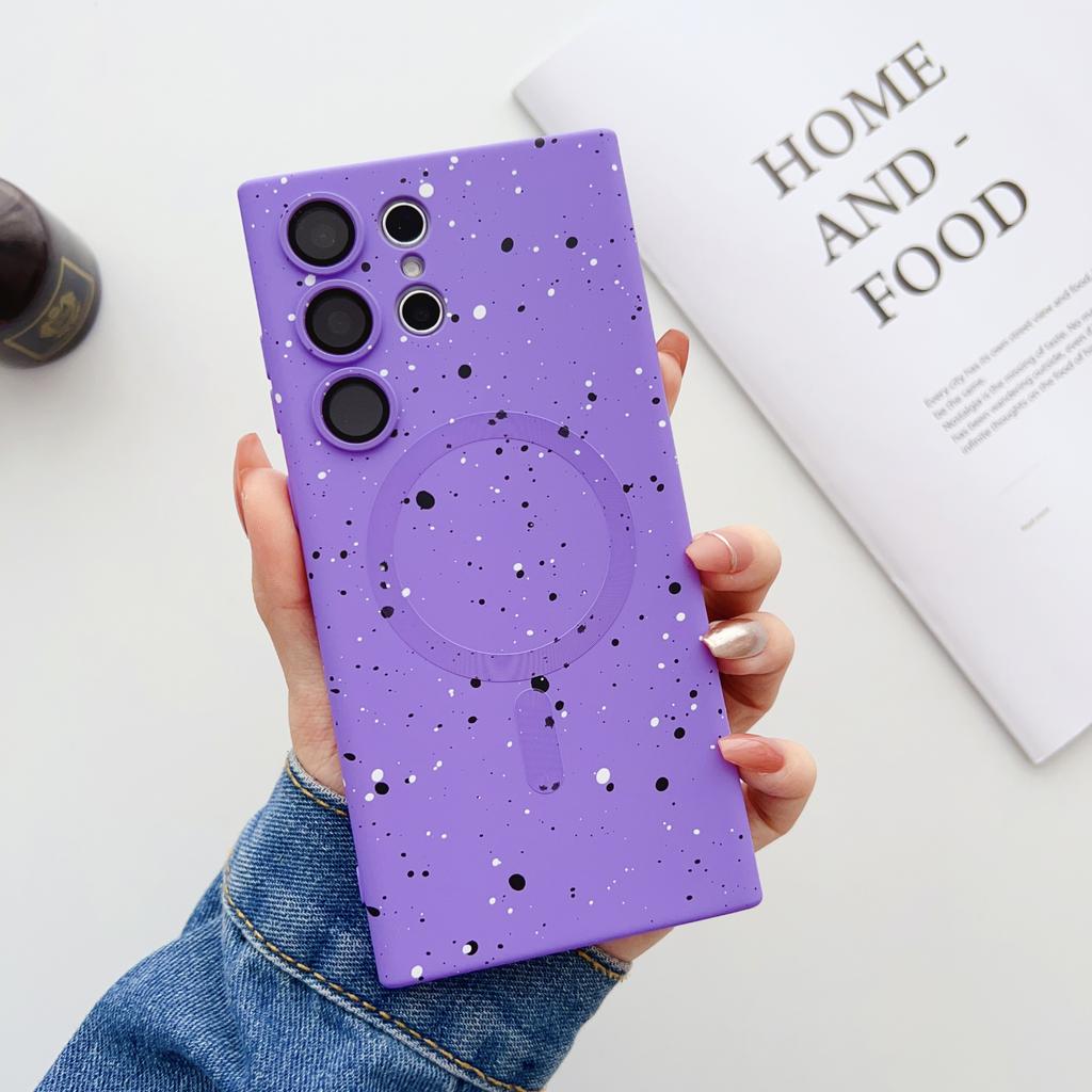 Star-splashing Ink Is Suitable for Samsung S24 Ultra Mobile Phone Case S23 S21 Magsafe Magnetically Absorbed Advanced Charging