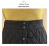 Women's High Waist Extra Long Windproof Down Cotton A-line Skirt - Thickened, Buttoned, Plus Size Winter Style